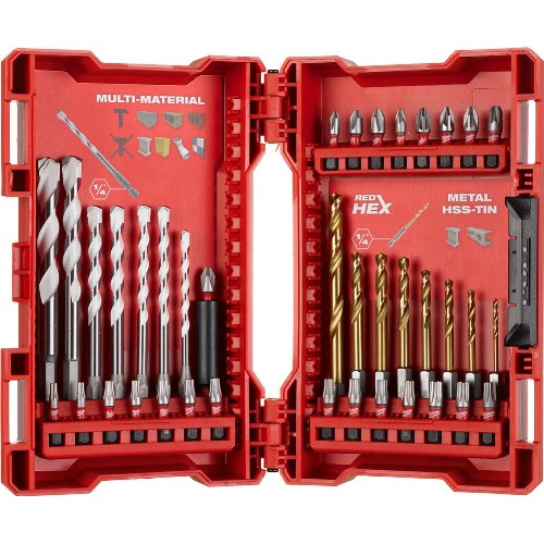 Bits- og borrsett 1/4" MILWAUKEE Shockwave 39-deler