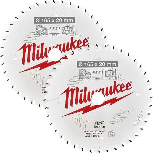 Sirkelsagbladpakke MILWAUKEE Tre Thin Kerf 2-pakk