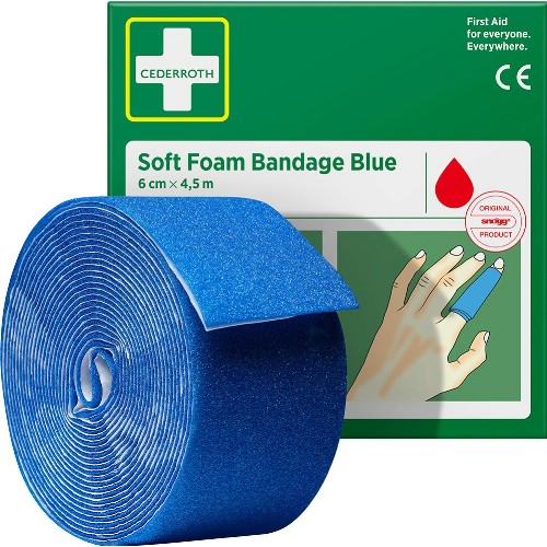 Fingerbandasje CEDERROTH Soft Foam Bandage Blå