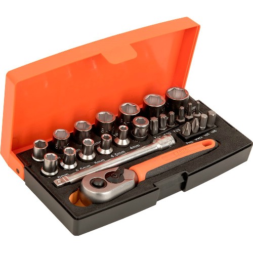 Pipenøkkelsett 1/4" mm 25 deler BAHCO SL25